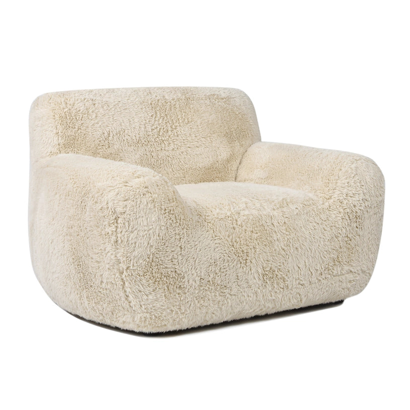 The Summit Armchair in Faux Shearling - THE RIVERMONT