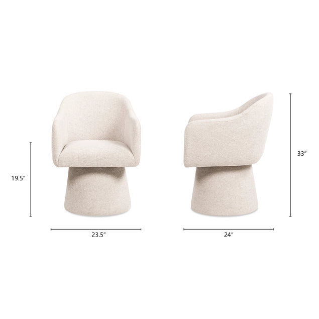 The Marais Swivel Arm Chair - THE RIVERMONT