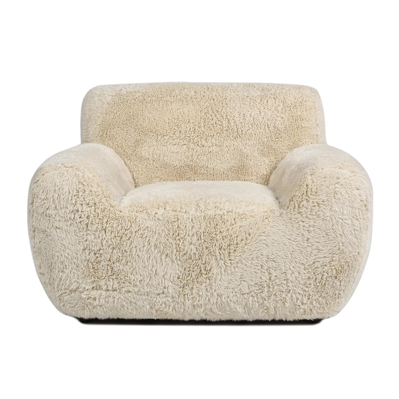 The Summit Armchair in Faux Shearling - THE RIVERMONT